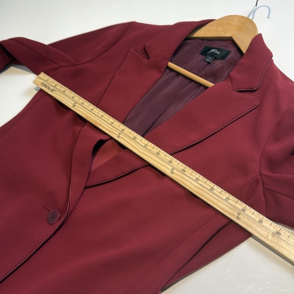 J.Crew Burgundy Crepe Wrap Blazer Size Small - Picture 5 of 8